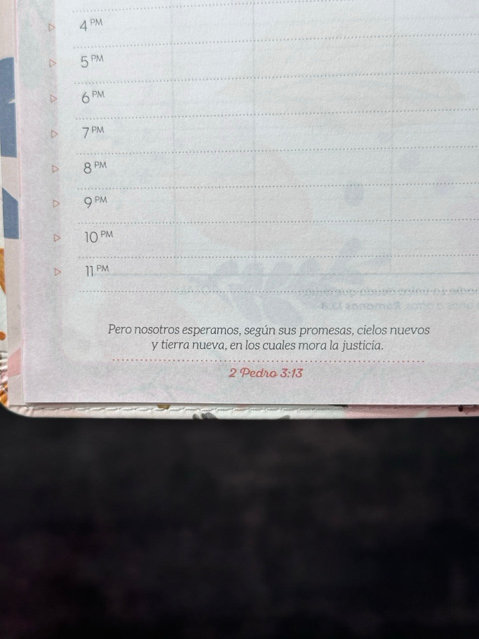 Agenda flores rosas